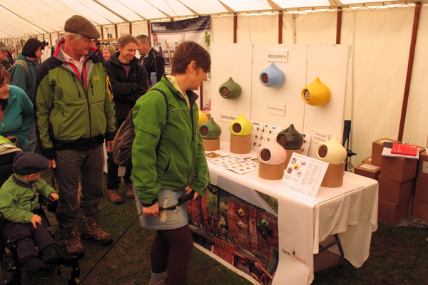 beepalaces on display at a fair in West Sussex.